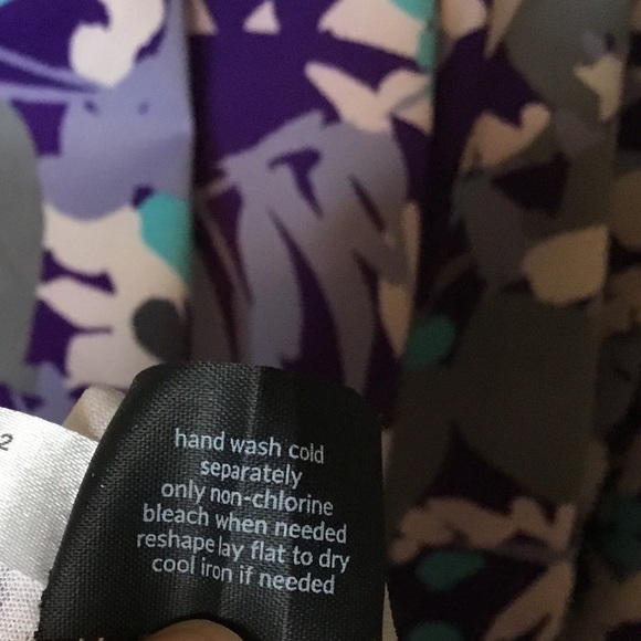 Lane Bryant Sleeveless Fit & Flare Purple & Gray Dress - 20 - Picture 8 of 8